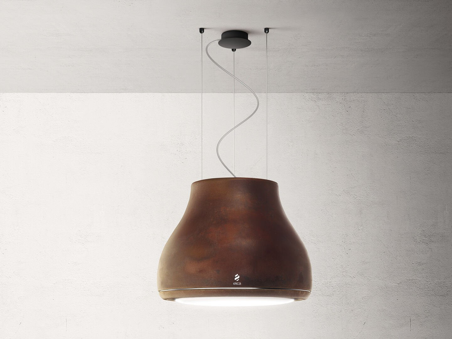 Hotă Cupru/Rugină Suspendată 50cm SHINING RUST/F/50, Elica